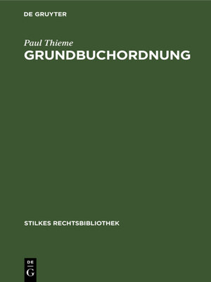cover image of Grundbuchordnung